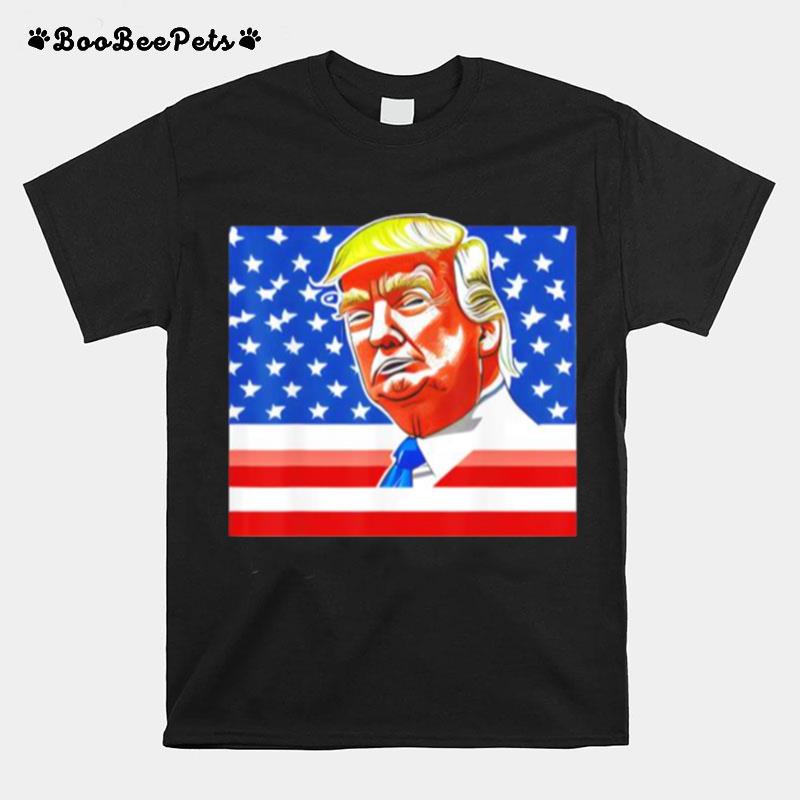 Donald Trump Is Our Hero American Flag T-Shirt