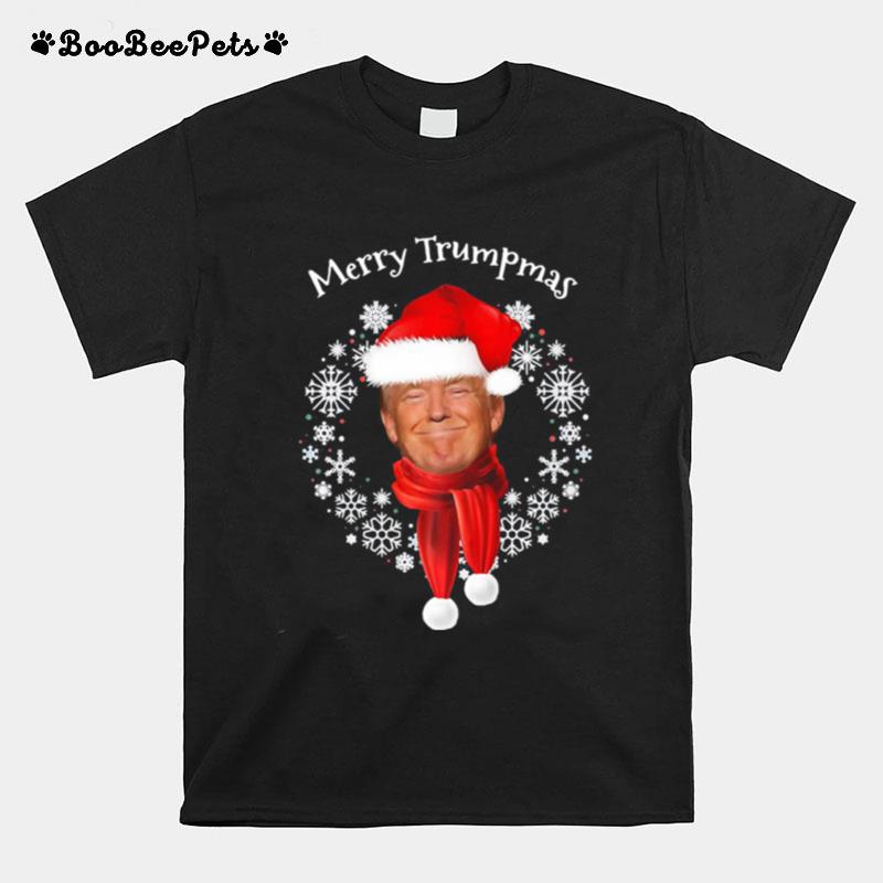 Donald Trump Merry Trumpmas Laurel Wreath T-Shirt