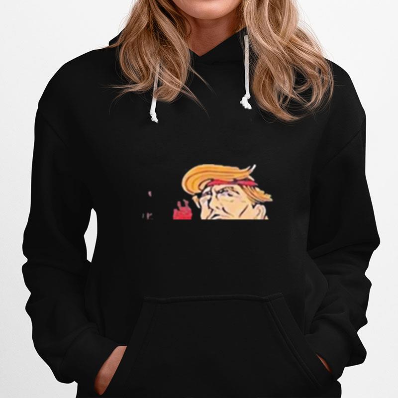 Donald Trump Playing Basketball American Flag Hoodie