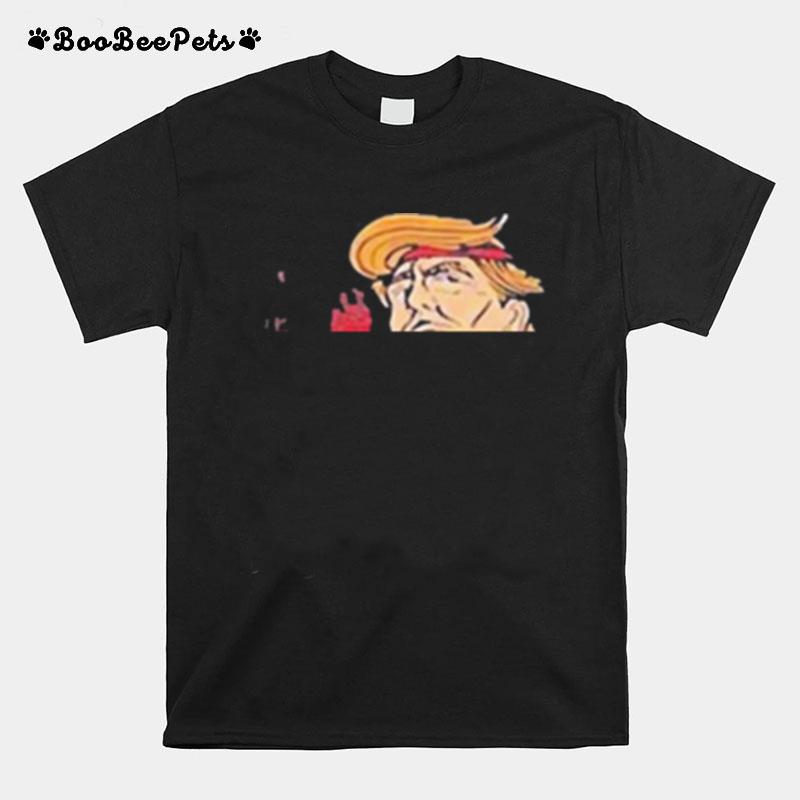 Donald Trump Playing Basketball American Flag T-Shirt