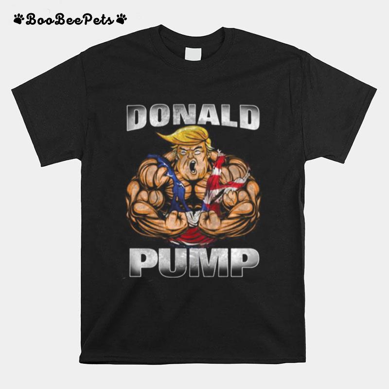 Donald Trump Pump American Flag Independence Day T-Shirt