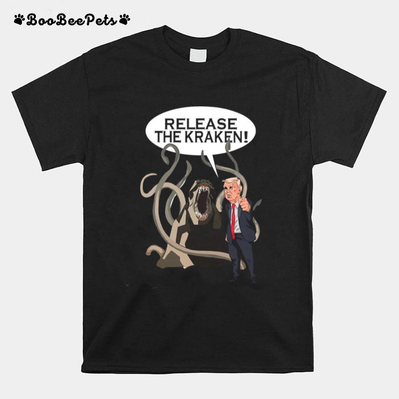 Donald Trump Release The Kraken Monster Octopus Skull T-Shirt