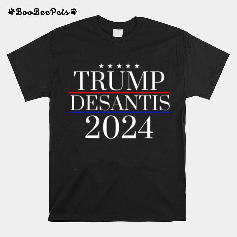 Donald Trump Ron Desantis 2024 President Campaign Election T-Shirt