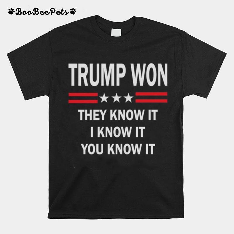 Donald Trump Won They Know It I Know It You Know It T-Shirt
