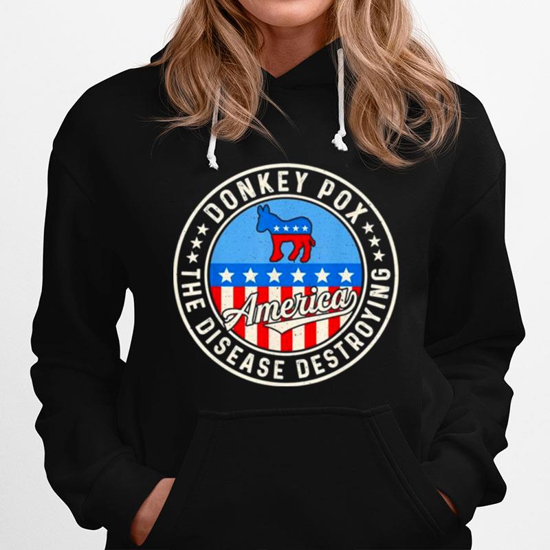 Donkey Pox The Disease Destroying America Donkeypox Retro Hoodie