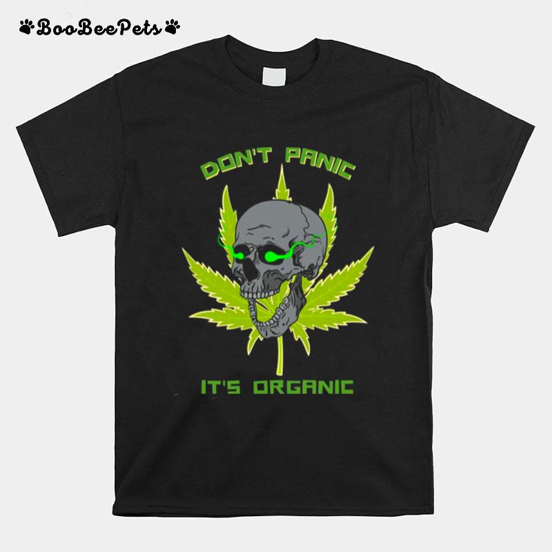 Dont Panic Its Organic Rasta Skull T-Shirt