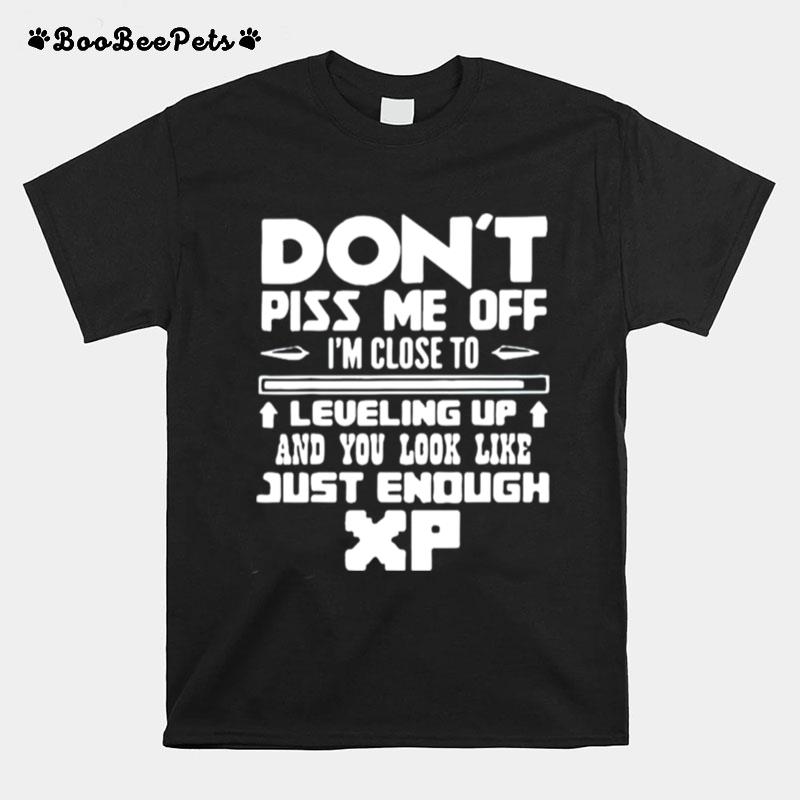 Dont Piss Me Off Im Close To Leveling Up And You Look Like Just Enough Xp T-Shirt