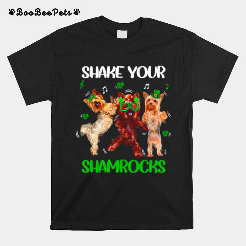 Doodle Dogs Shake Your Shamrocks Happy St Patricks Day T-Shirt