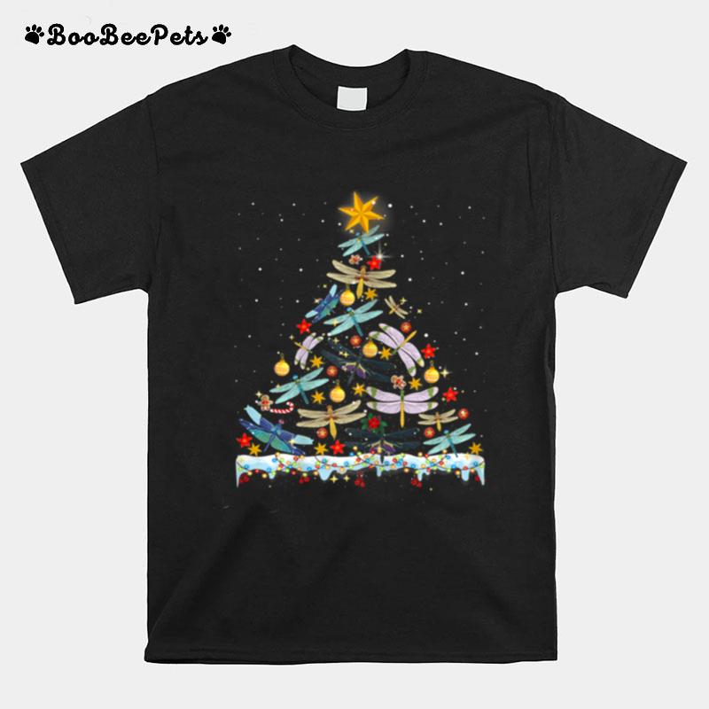 Dragonfly Bird Xmas Tree Lights Swarm Nymph Ugly Christmas T-Shirt