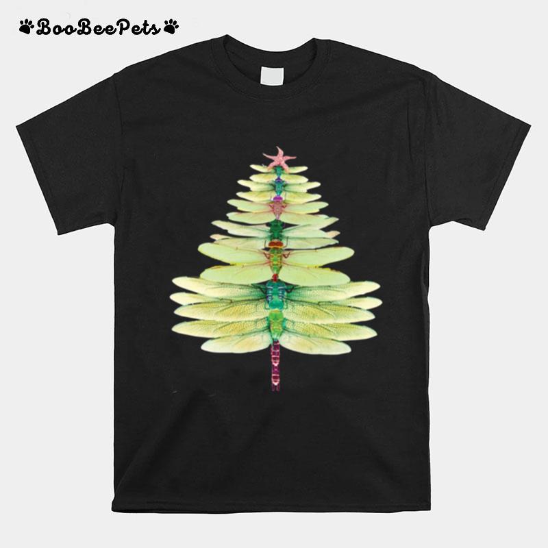 Dragonfly Christmas Tree Merry Xmas Dragonfly T-Shirt