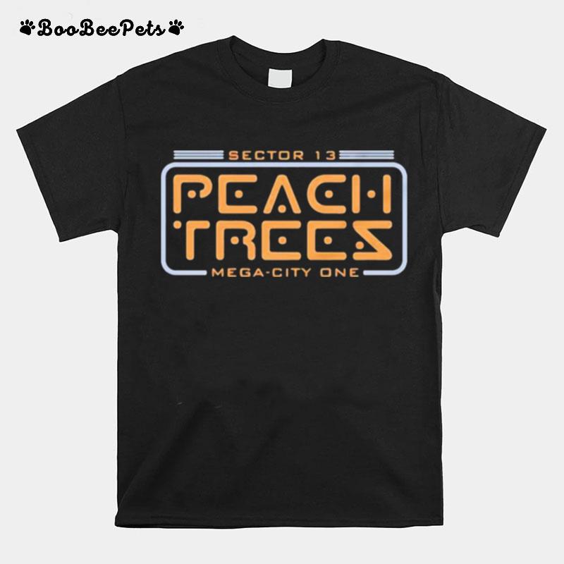 Dredd Movie Megacity Peach Trees T-Shirt