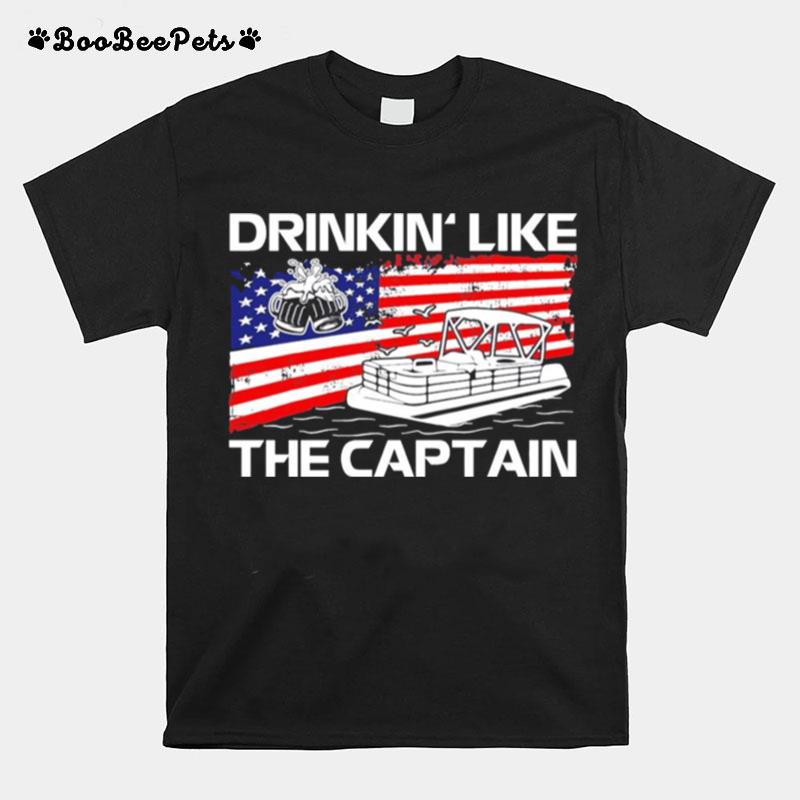 Drink Like The Captain American Flag T-Shirt