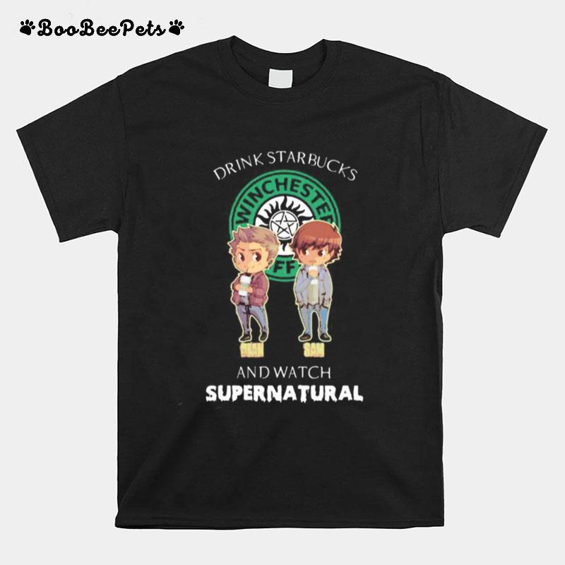 Drink Starbucks And Watch Supernatural T-Shirt