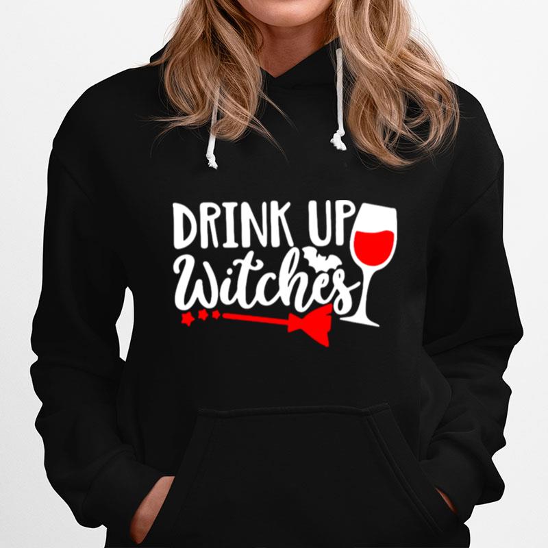 Drink Up Witches Wine Halloween Hoodie