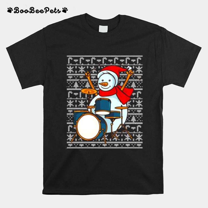 Drummer Ugly Christmas T-Shirt