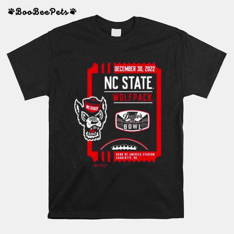 Dukes Mayo Bowl Nc State Wolfpack Bank Of America Stadium Charlotte Dec 30 2022 T-Shirt