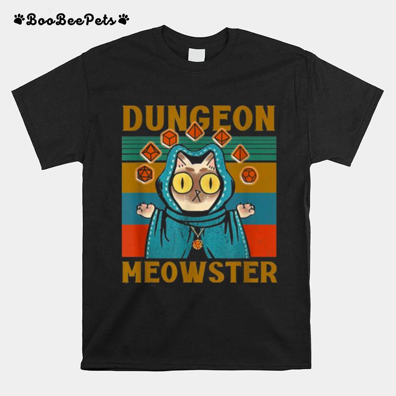 Dungeon Meowster Nerdy Halloween Cat Dad T-Shirt