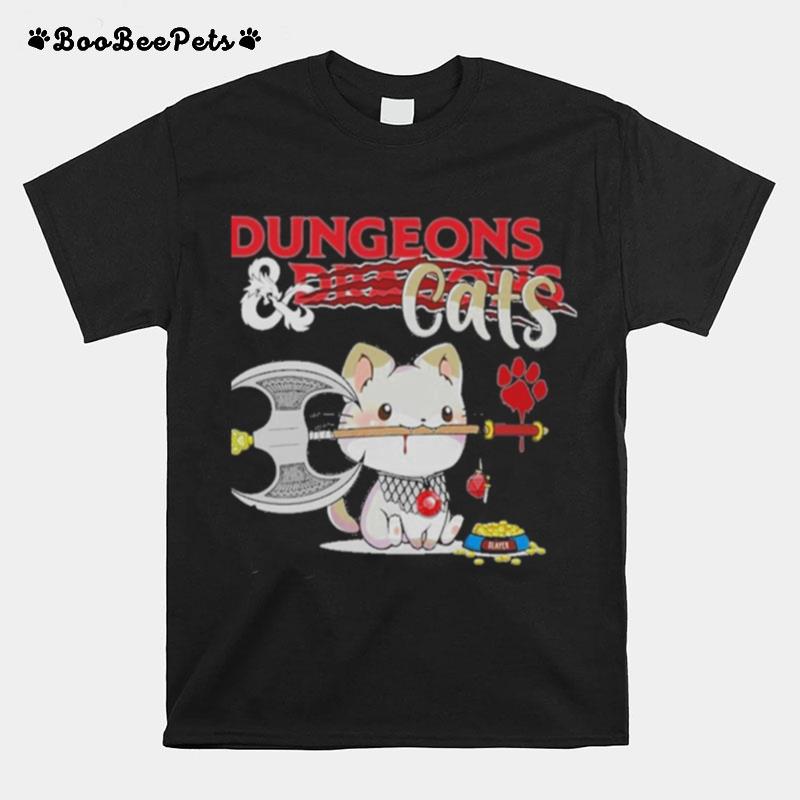 Dungeons Dragon And Cat T-Shirt