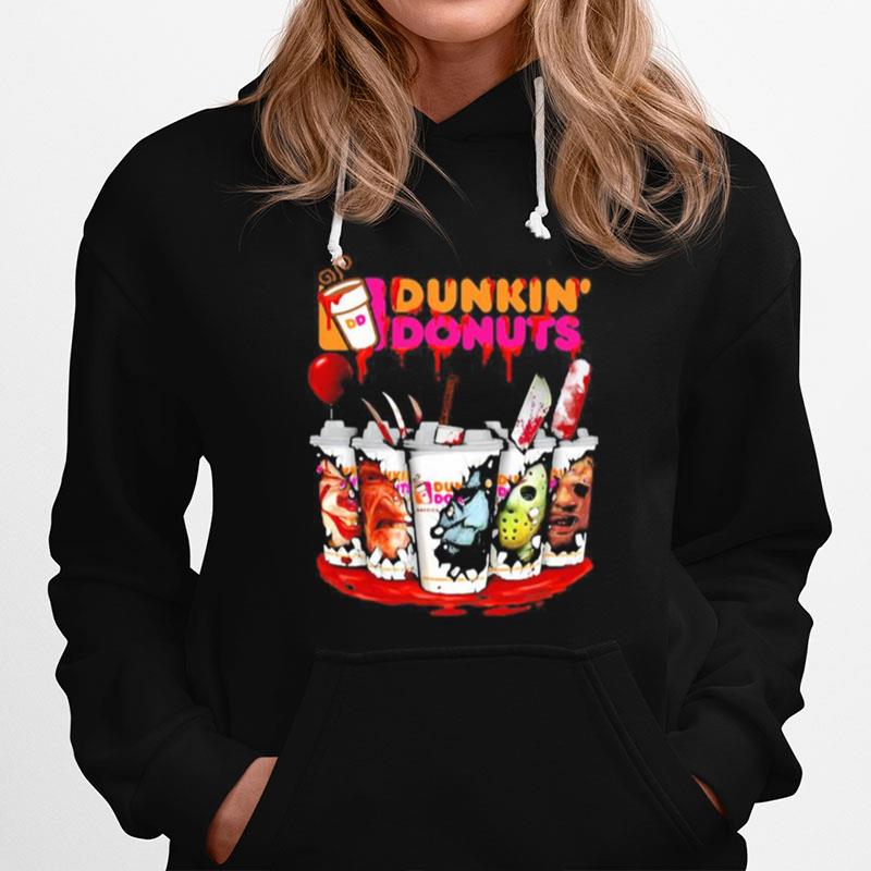 Dunkin Donuts Horror Character Halloween Michael Myers It Hoodie