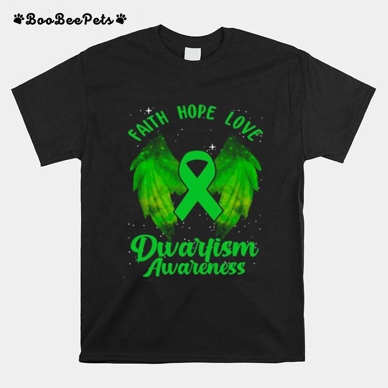 Dwarfism Awareness Little People Related Green Ribbon T-Shirt