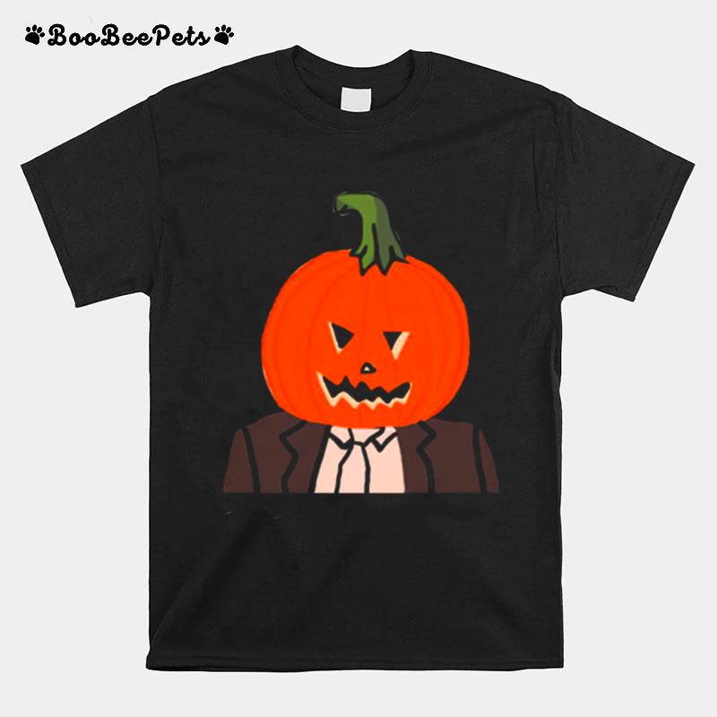 Dwight Schrute Pumpkin Head Halloween T-Shirt