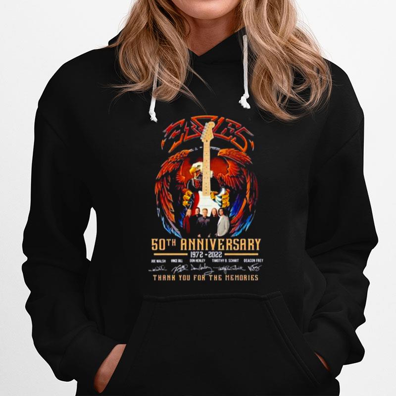 Eagle 50Th Anniversary 1972 2022 Signatures Thank You For The Memories Hoodie