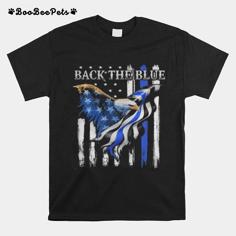 Eagle Back The Blue American Flag T-Shirt