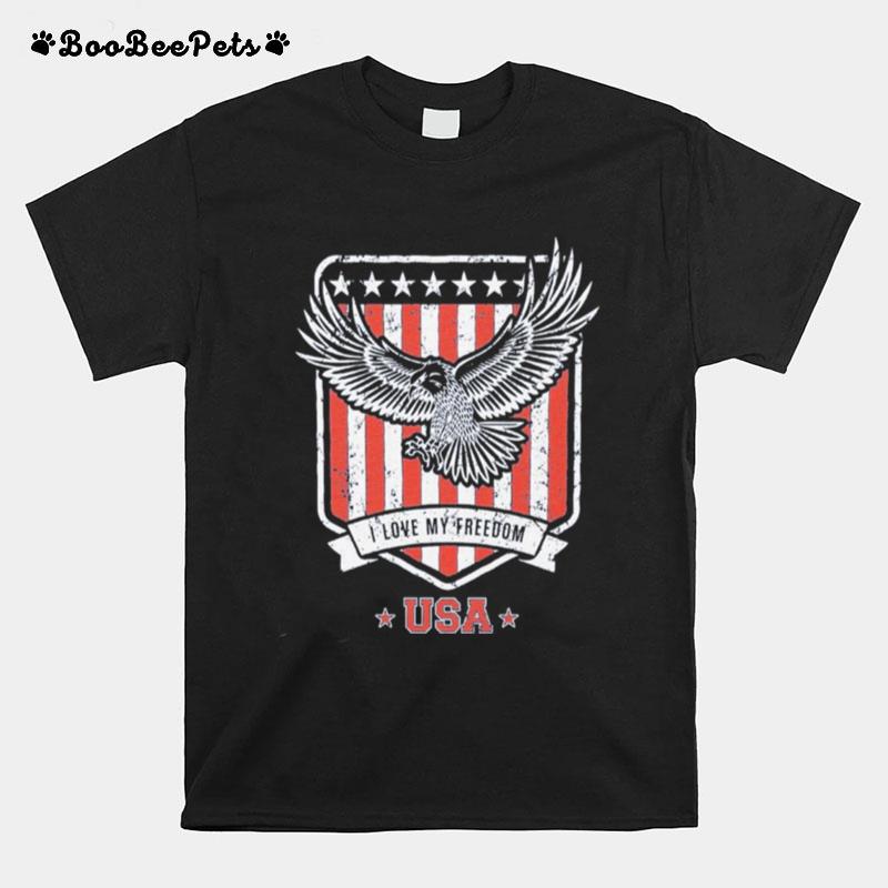Eagle I Love My Freedom Usa T-Shirt