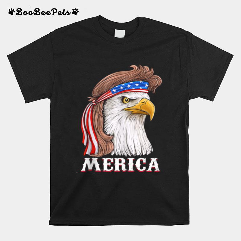 Eagle Mullet 4Th Of July Usa American Flag Merica T-Shirt