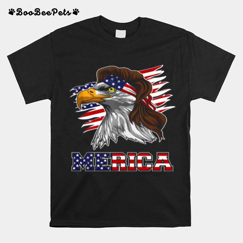Eagle Mullet American Flag Merica 4Th Of July T-Shirt