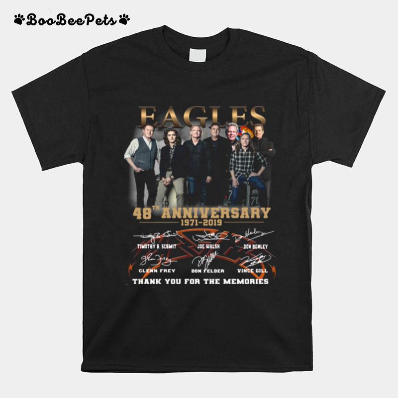 Eagles 48Th Anniversary 1971 2019 Thank You For The Memories T-Shirt