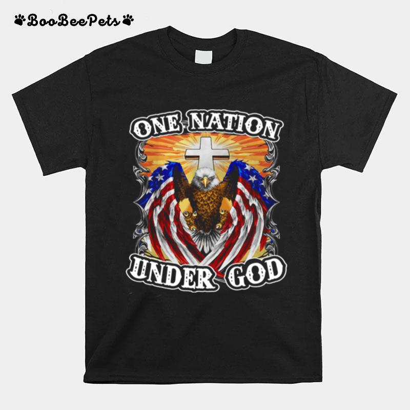 Eagles American Flag One Nation Under God T-Shirt