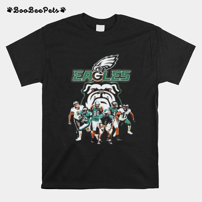 Eagles Dawgs Philadelphia Eagles And Georgia Bulldogs Players T-Shirt