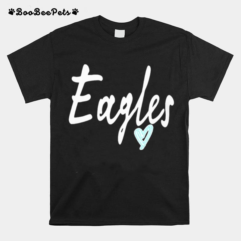 Eagles Heart School Sports Fan Team Spirit T-Shirt