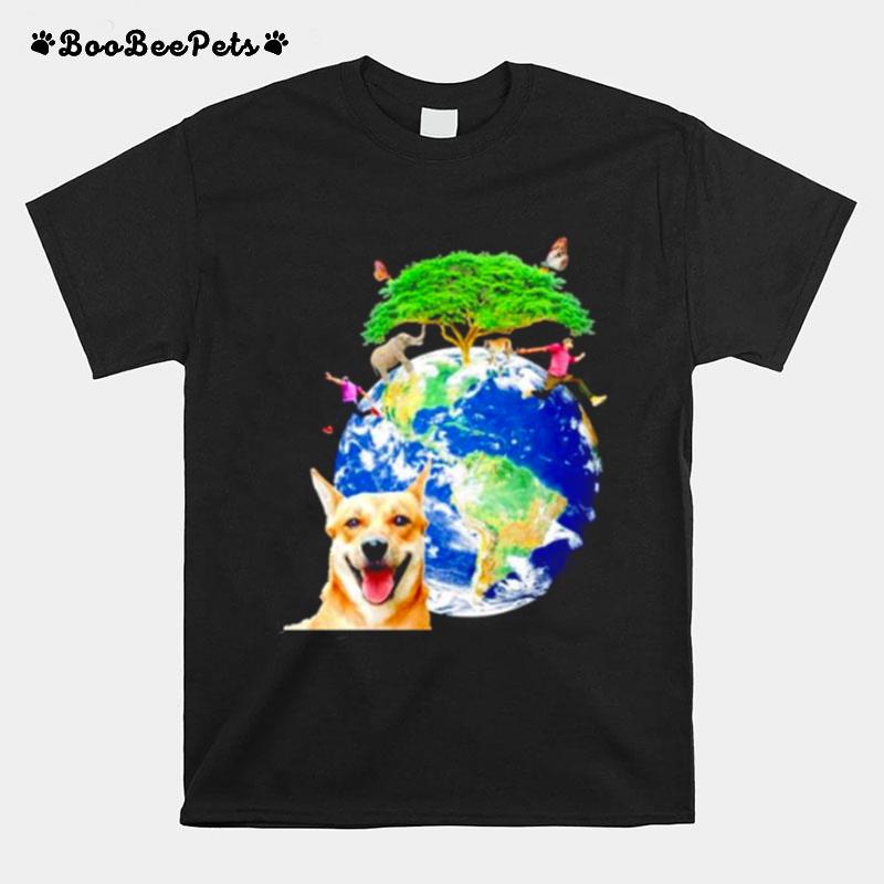 Earth And Nature Biodiversity On A Transparent Background T-Shirt