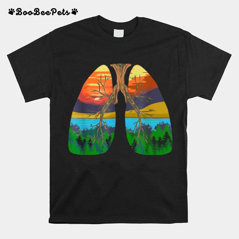 Earth Day Lungs Environmental Nature T-Shirt