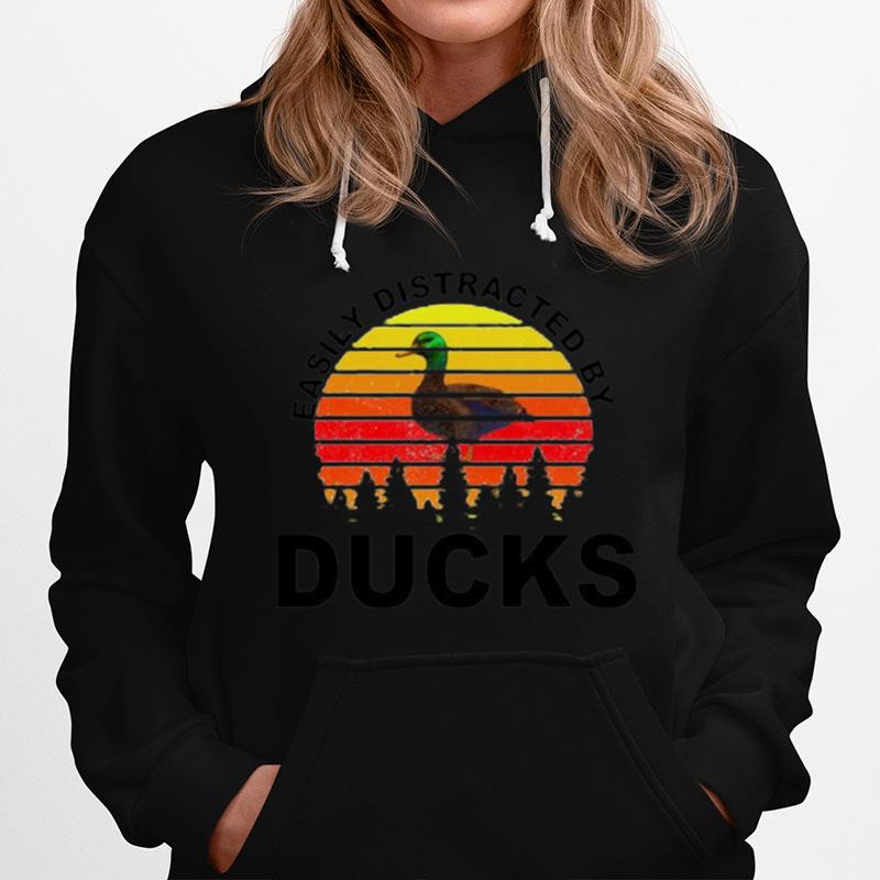 Easily Distracted By Ducks Vintage Hoodie