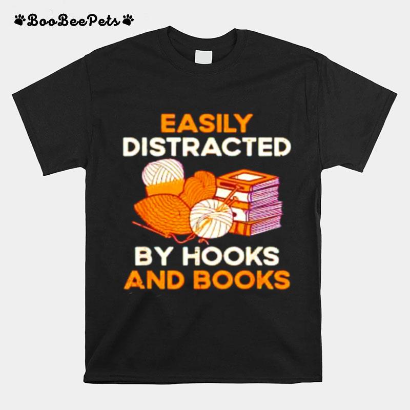 Easily Distracted By Hooks And Books T-Shirt