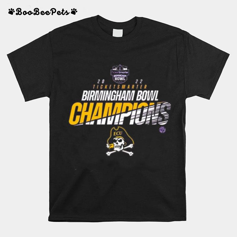 East Carolina Pirates 2022 Ticketsmarter Birmingham Bowl Champions T-Shirt