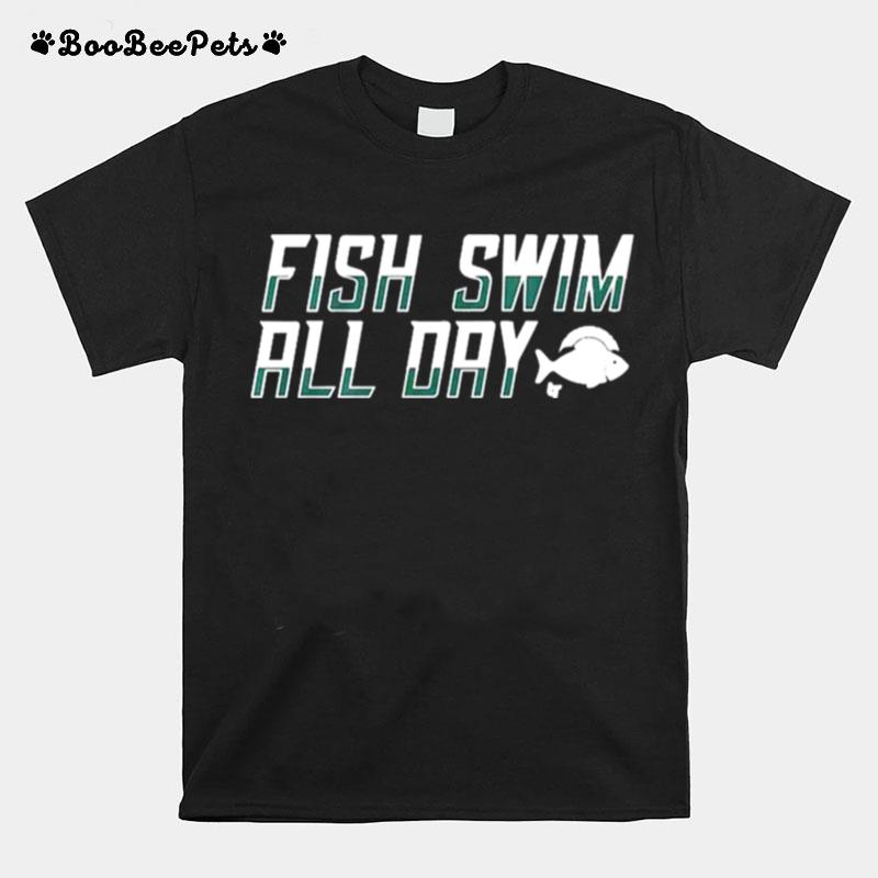 East Lansing Basketball Fish Swim All Day T-Shirt