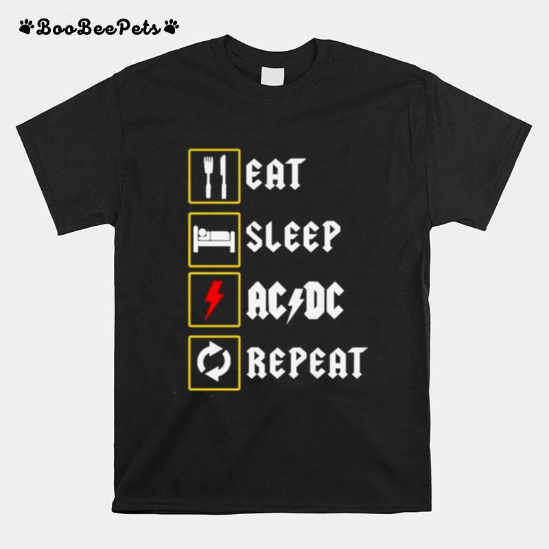 Eat Sleep Ac Dc Repeat 2023 T-Shirt