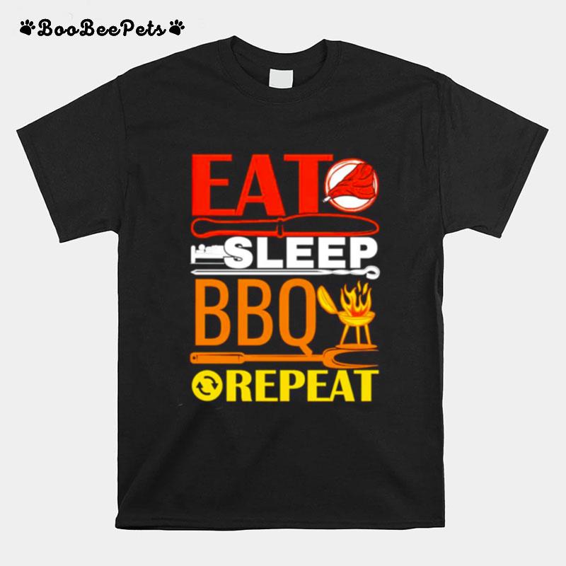 Eat Sleep Bbq Repeat Barbecue T-Shirt