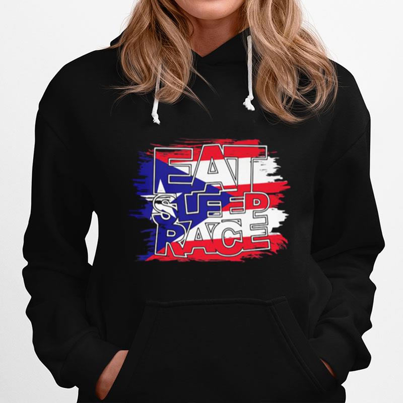 Eat Sleep Race American Hoodie