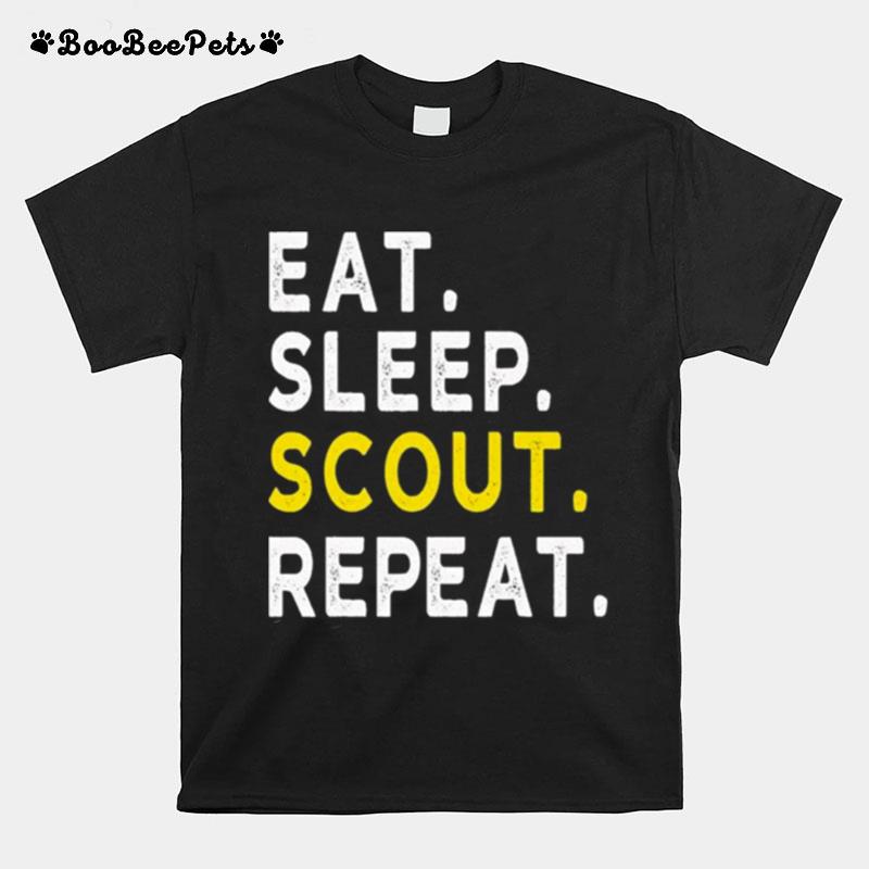 Eat Sleep Scout Repeat Funny Scouting T-Shirt