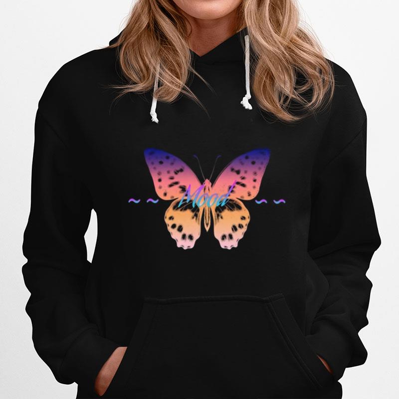 Ecological Tight Women Mood Butterfly Violet Hoodie