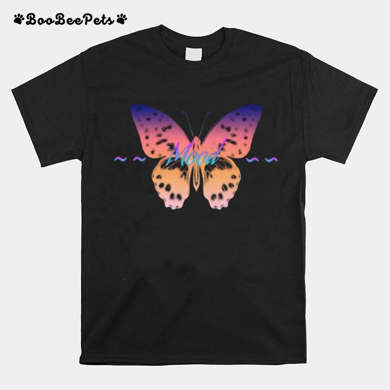 Ecological Tight Women Mood Butterfly Violet T-Shirt