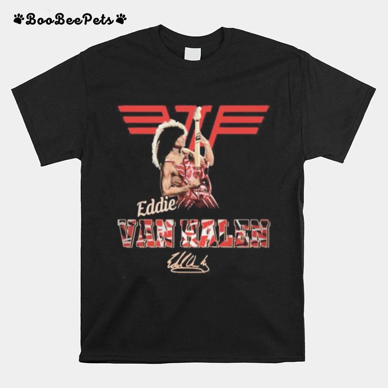 Eddie Van Halen Playing Guitar Signature T-Shirt