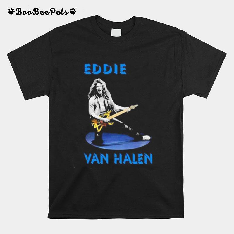 Eddie Van Halen Playing Guitar Vintage T-Shirt