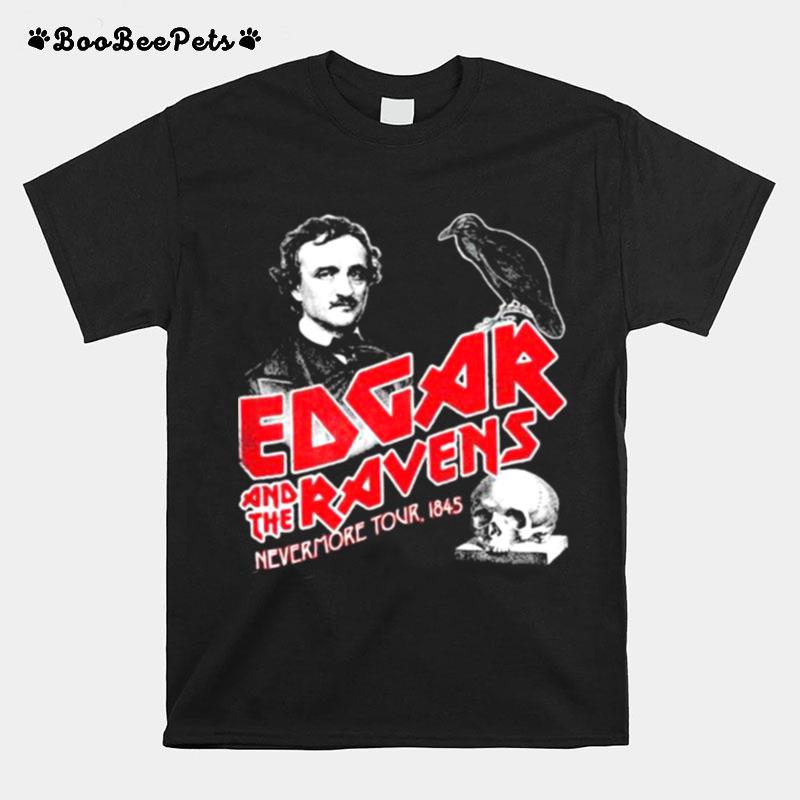 Edgar And The Ravens Never More Tour Skull T-Shirt