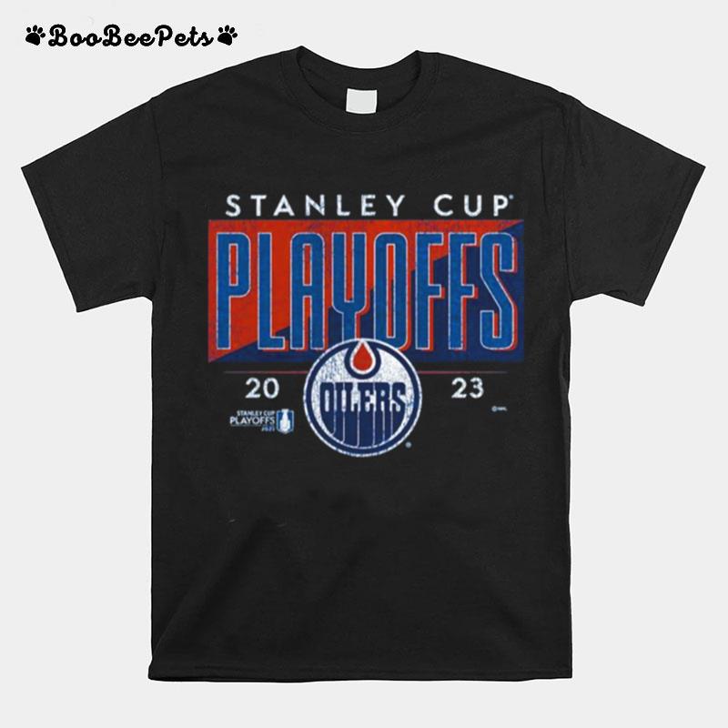 Edmonton Oilers Royal 2023 Stanley Cup Playoffs Tri Blend T-Shirt